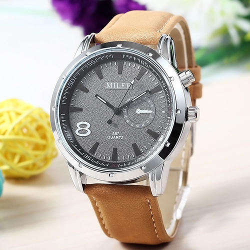 Mens Elegant  MILER  Suede Leather Band Watch